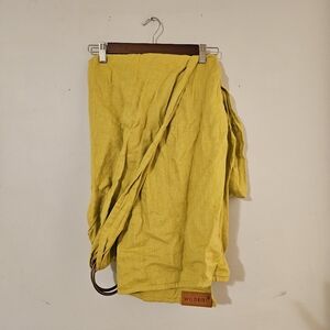 Wildbird ring sling yellow chartreuse linen rose gold rings